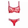 Thumbnail 4: 女士内衣套装：胸罩与丁字裤，时尚蝴蝶设计