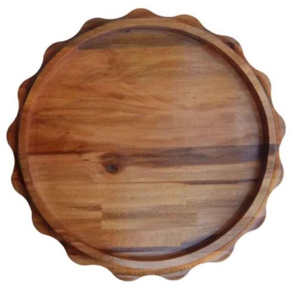 木质餐盘 镶边设计 – 适合茶点或零食