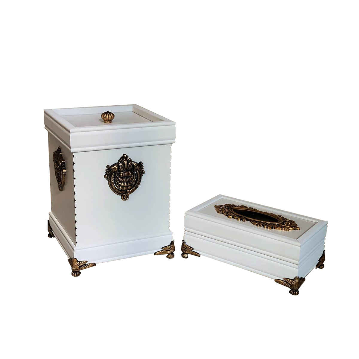 Main image of 木质垃圾桶 & 纸巾盒套装 – Rasta 款