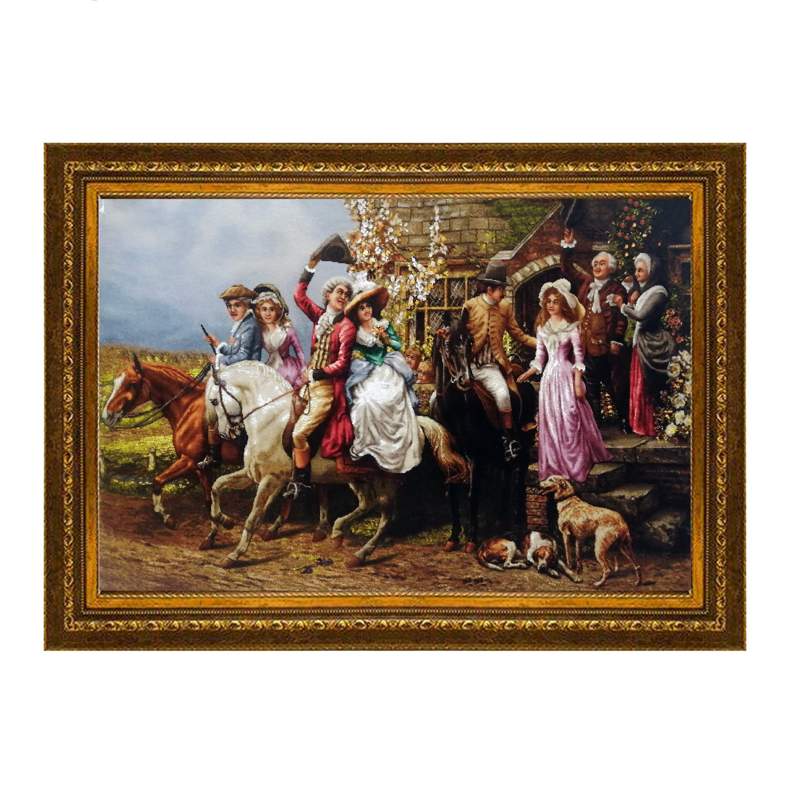 Main image of 手工结制波斯图案地毯，产自大不里士 – 描绘 Alfred William Strutt 与 Lassie & Laddie