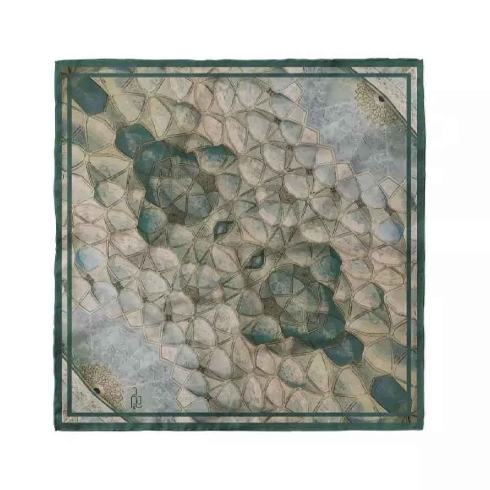 Main image of 迷你印花围巾 – 女士艺术性反映 Jamé 清真寺之美