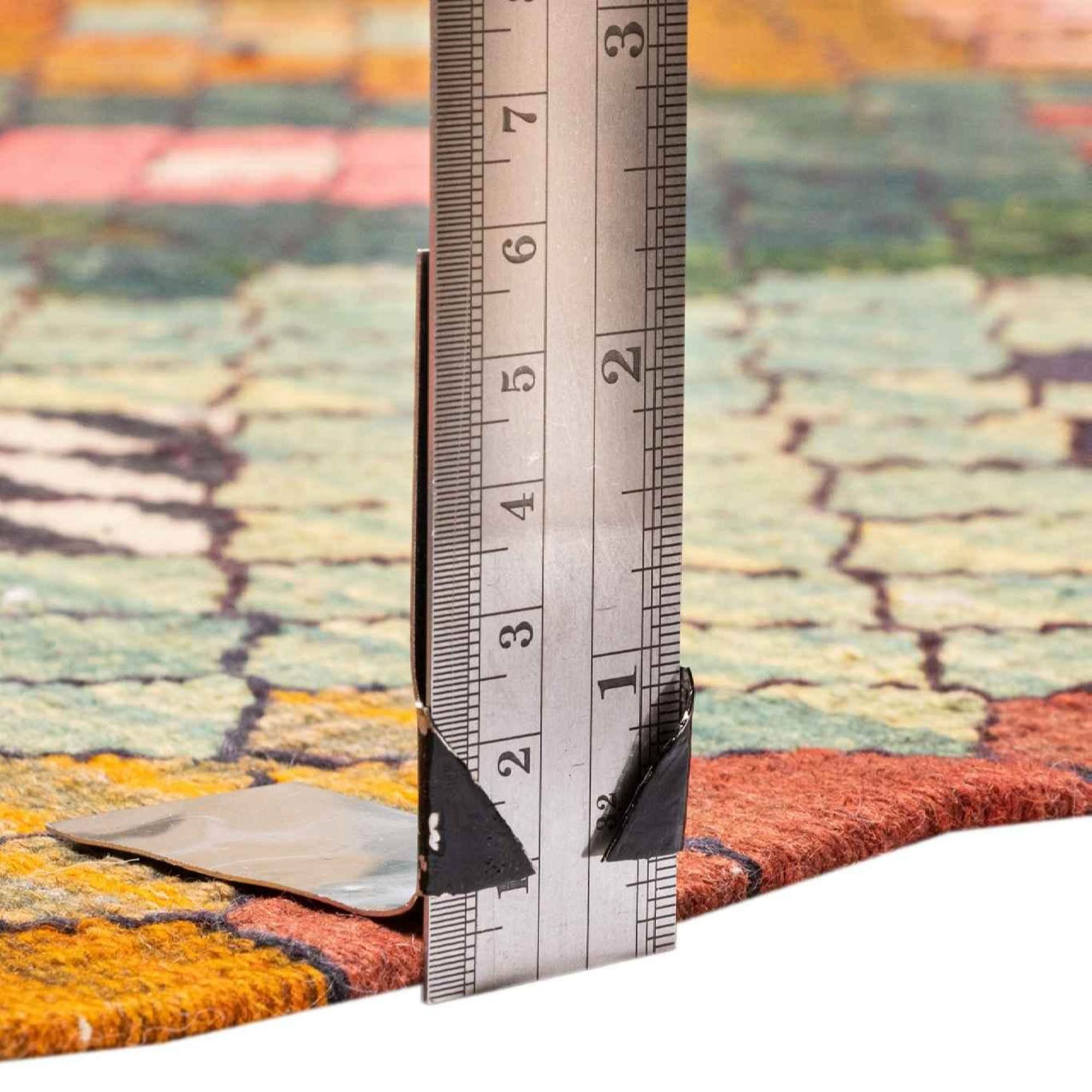 正宗波斯羊毛克里姆地毯 手工编织于比贾尔 几何图案