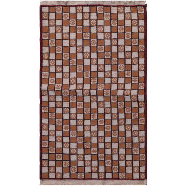 正宗波斯羊毛克里姆地毯 手工编织于西尔詹 几何图案