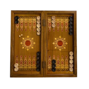 西洋双陆棋与国际象棋棋盘——核桃木手工制作