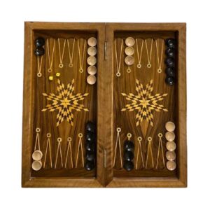 西洋双陆棋与国际象棋棋盘——核桃木 Hashtpar 手工制作