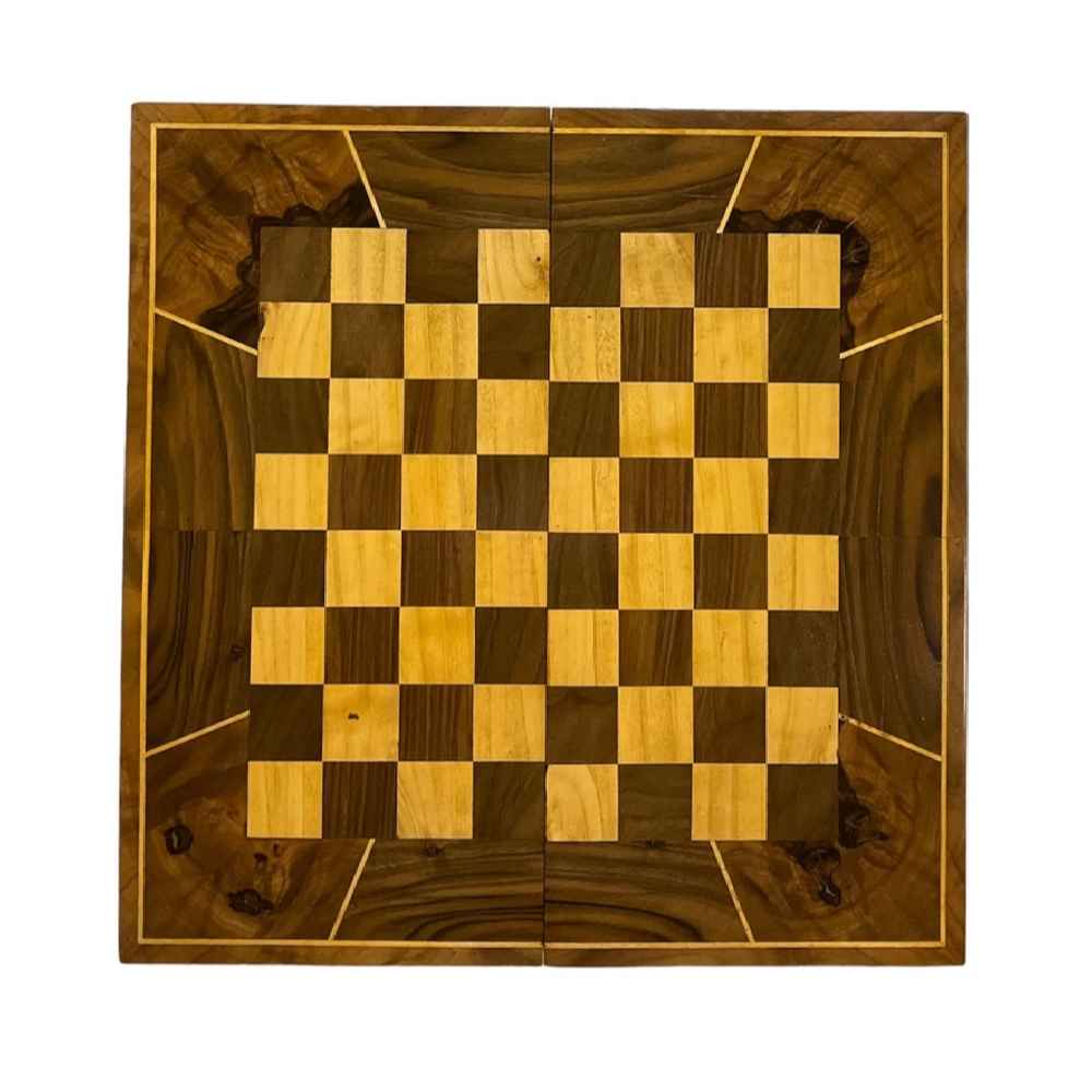 西洋双陆棋与国际象棋棋盘——核桃木 Hashtpar 手工制作