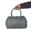 Thumbnail 2: 女士灰色大容量皮革 Bauletto 手提包