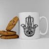 Thumbnail 2: 伊斯兰陶瓷咖啡杯 – 法蒂玛之手（Hamsa）图案