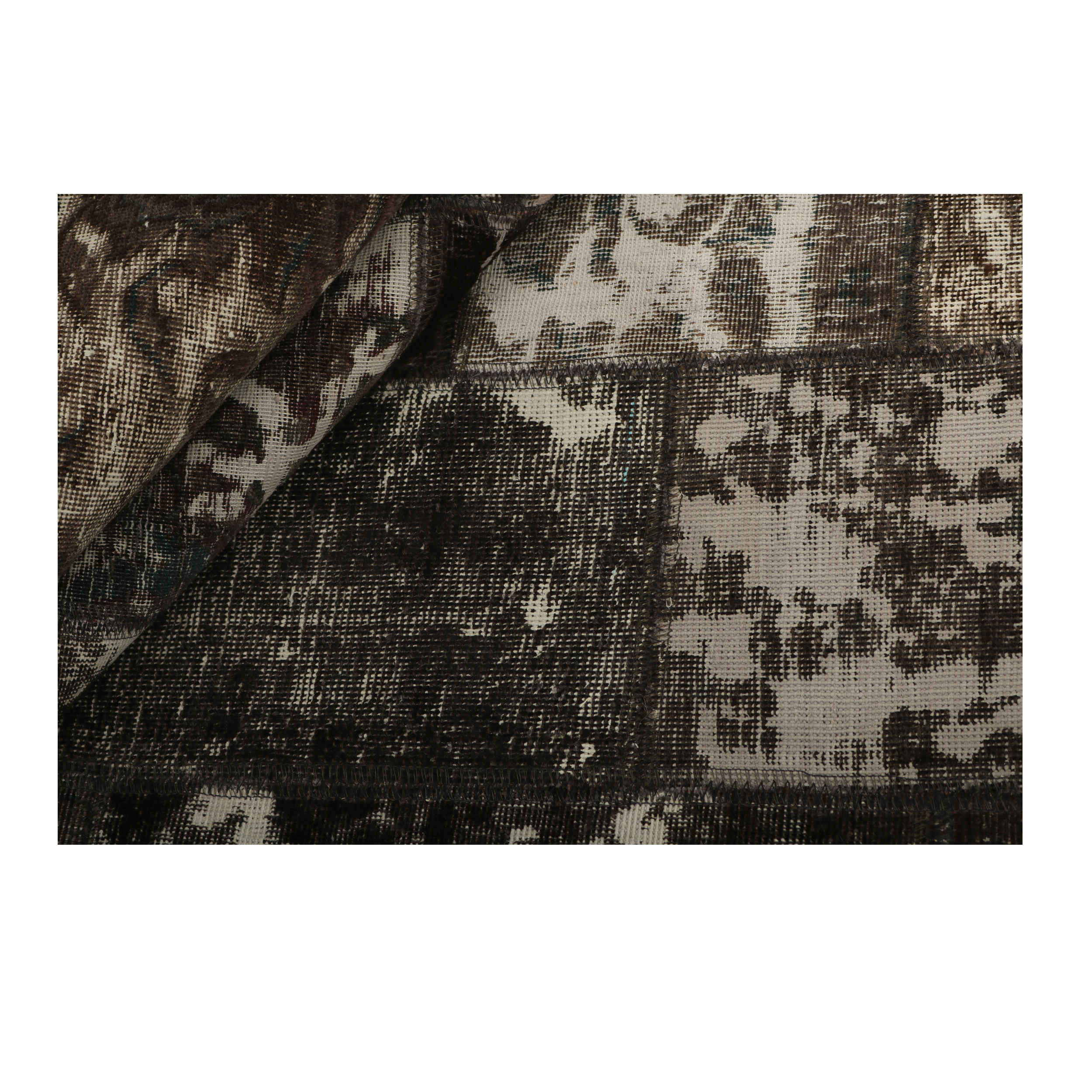 复古波斯手工打结拼布地毯 阴影色