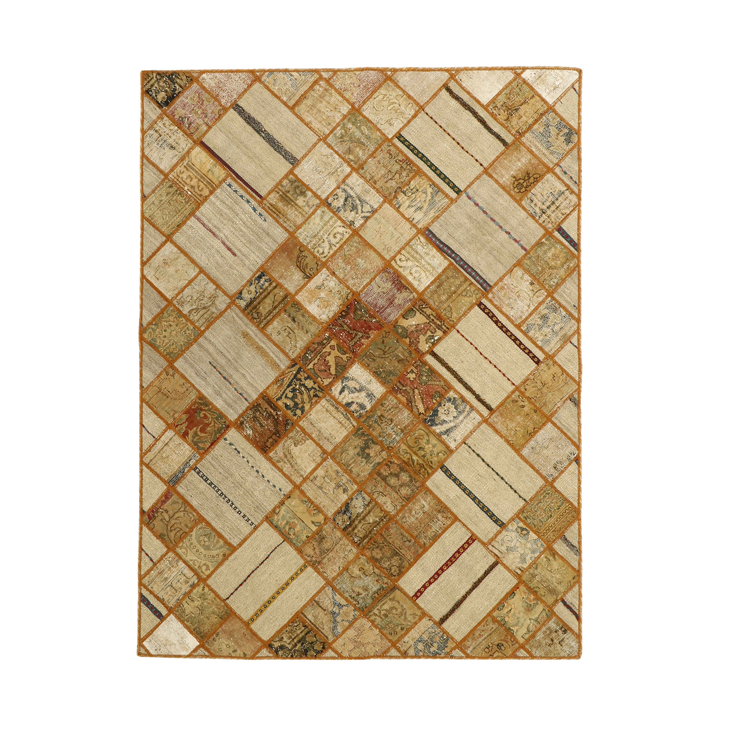 Main image of 复古波斯手工打结拼布地毯 莱拉