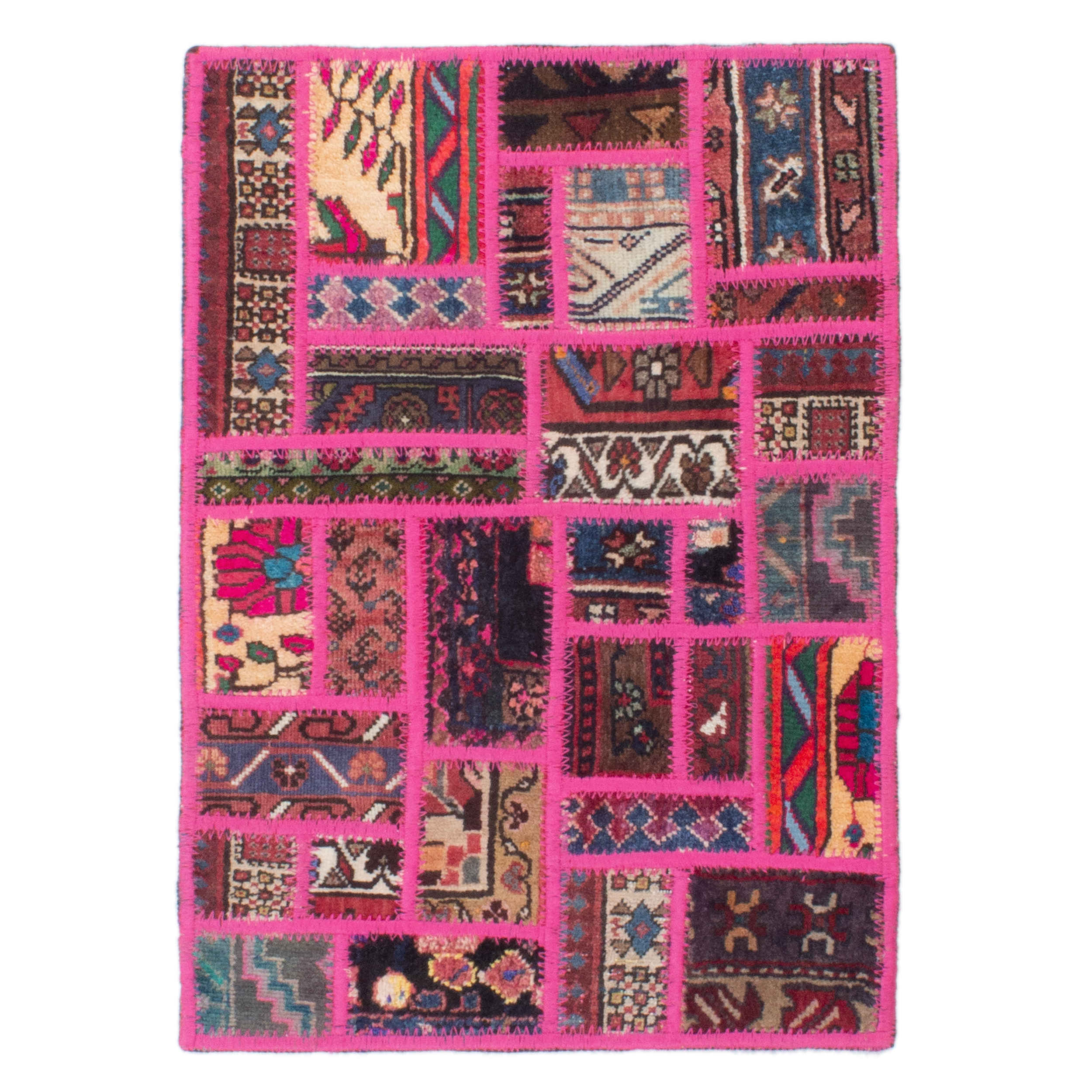 Main image of 复古波斯手工打结拼布地毯 齐娜特