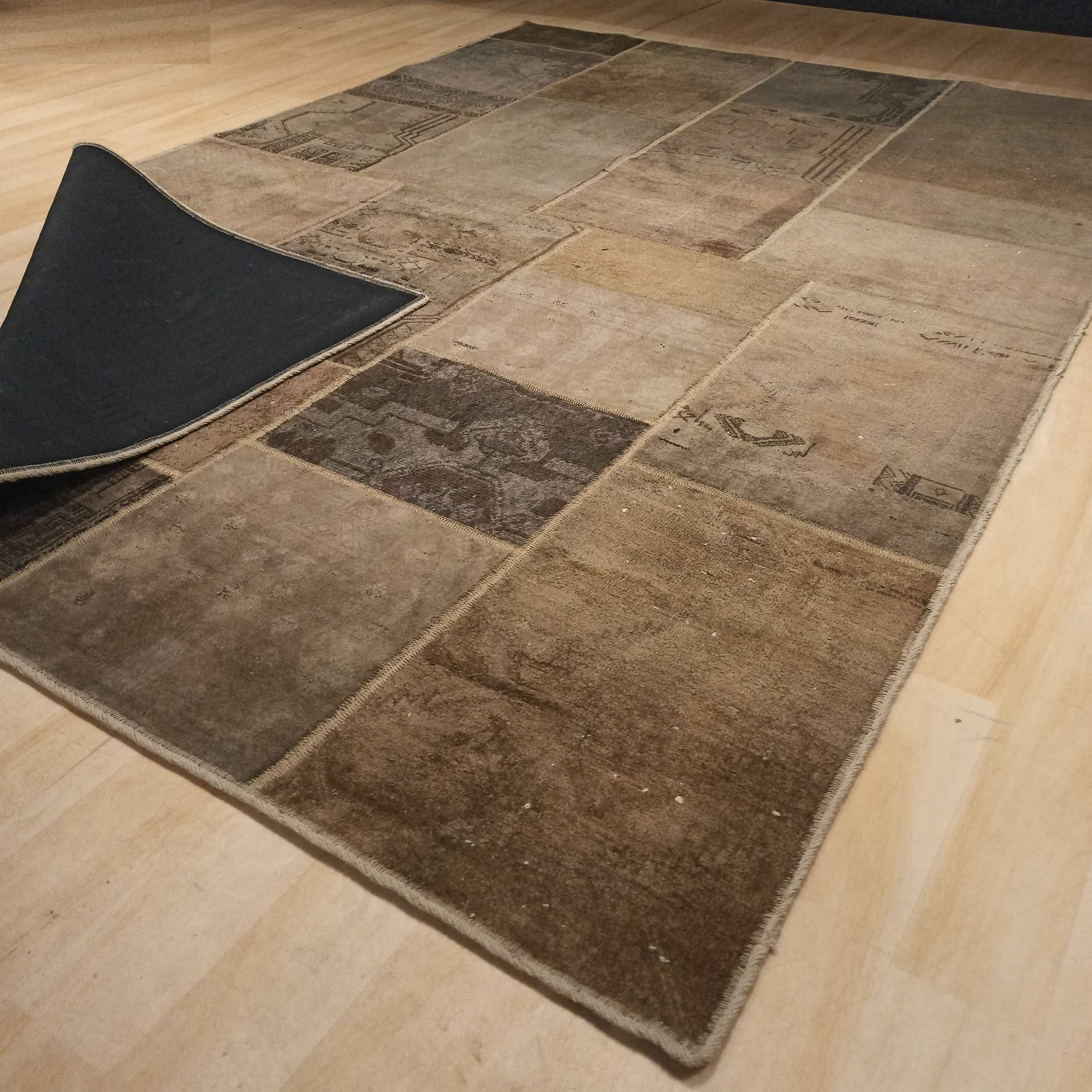 复古波斯手工打结拼布地毯 舒适款