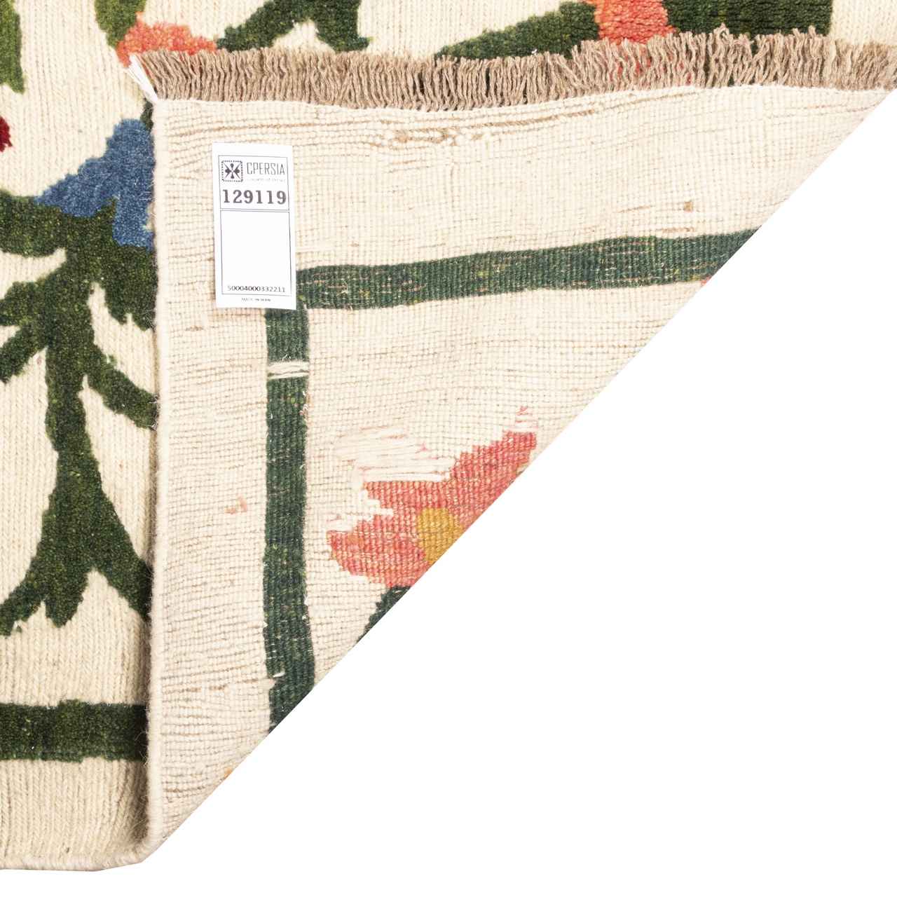 正宗波斯羊毛克里姆地毯 手工编织于克尔曼 花卉图案