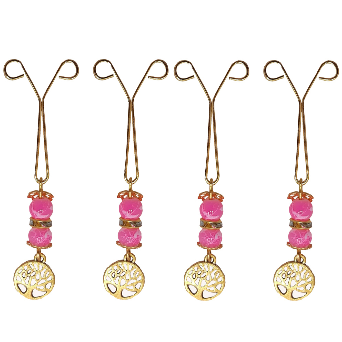 Main image of 防挂头巾U型夹 – 树形设计（4件装）