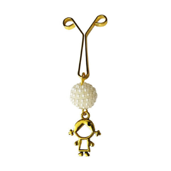 穆斯林少女用头巾U型夹 – 珍珠设计款