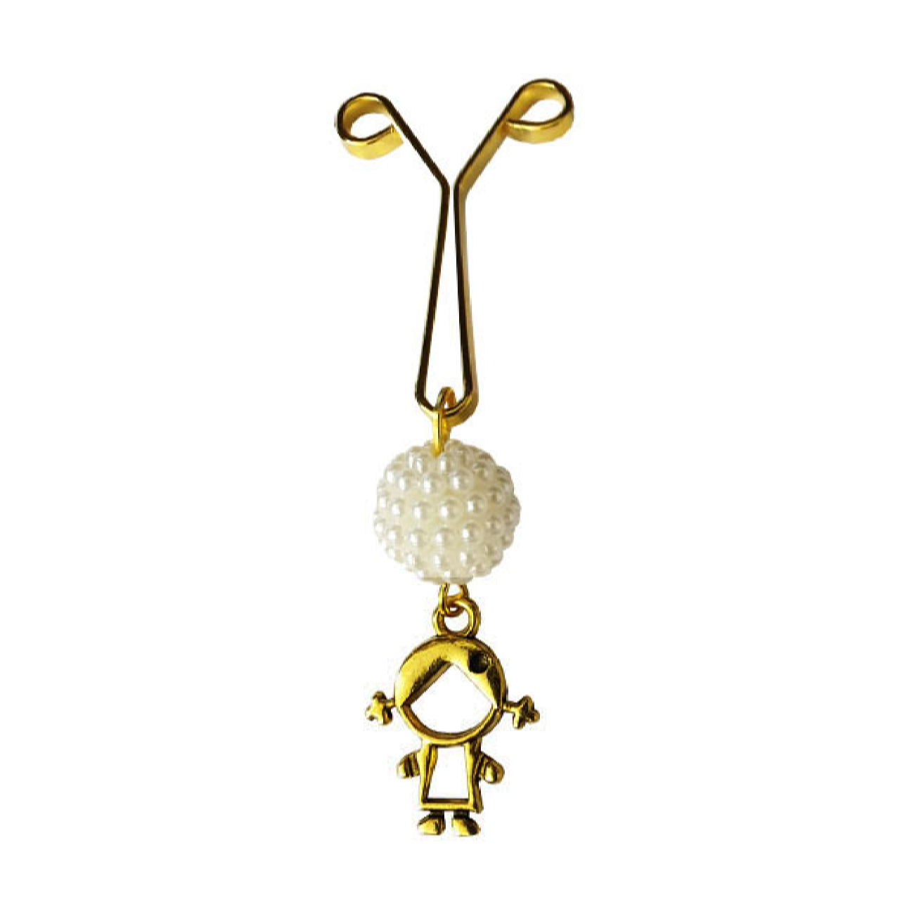 Main image of 穆斯林少女用头巾U型夹 – 珍珠设计款