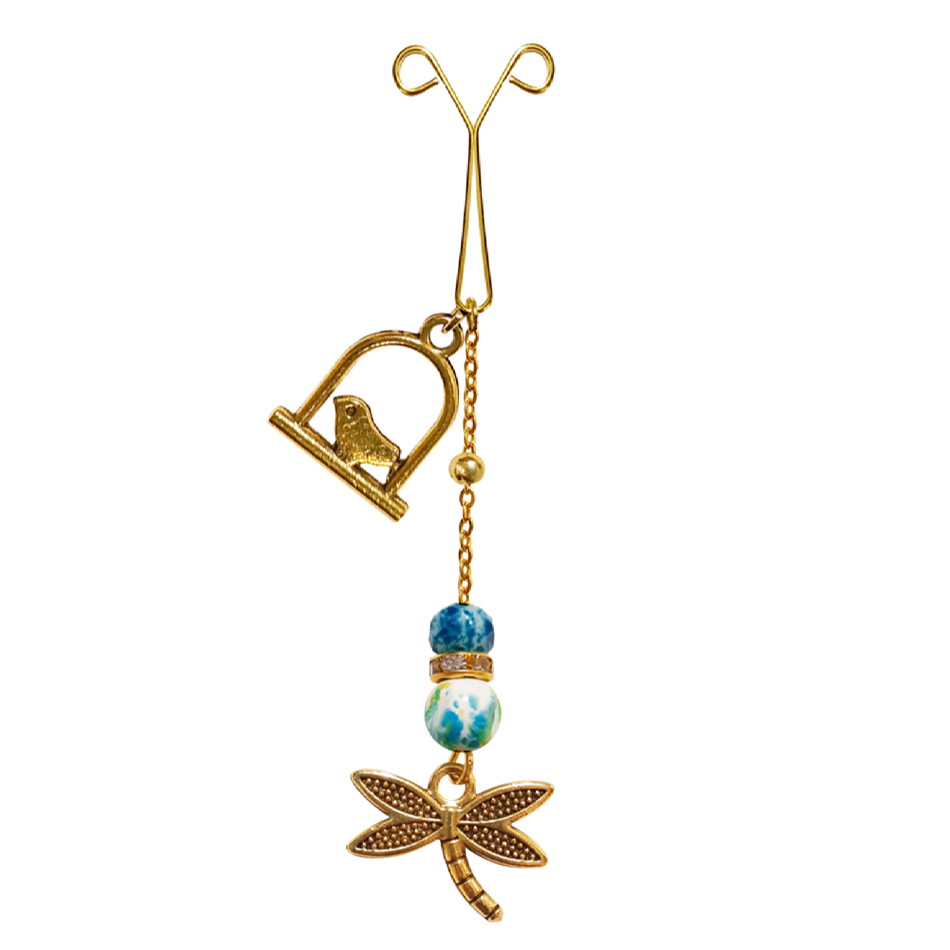 Main image of 穆斯林女性用头巾U型夹 – 长蜻蜓吊饰款