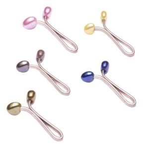 穆斯林女性用头巾U型夹 – 彩色仿珍珠（5件装）