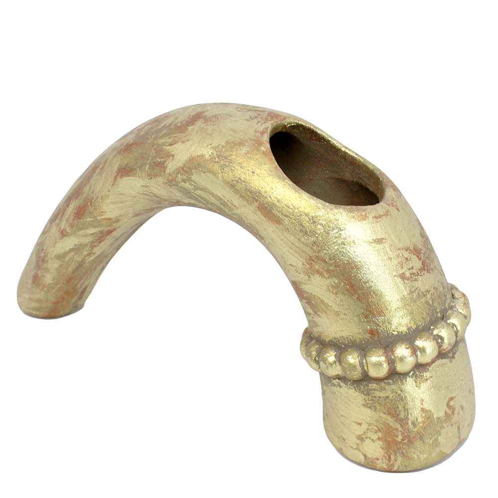 Main image of 手工陶器香雕——牛角造型