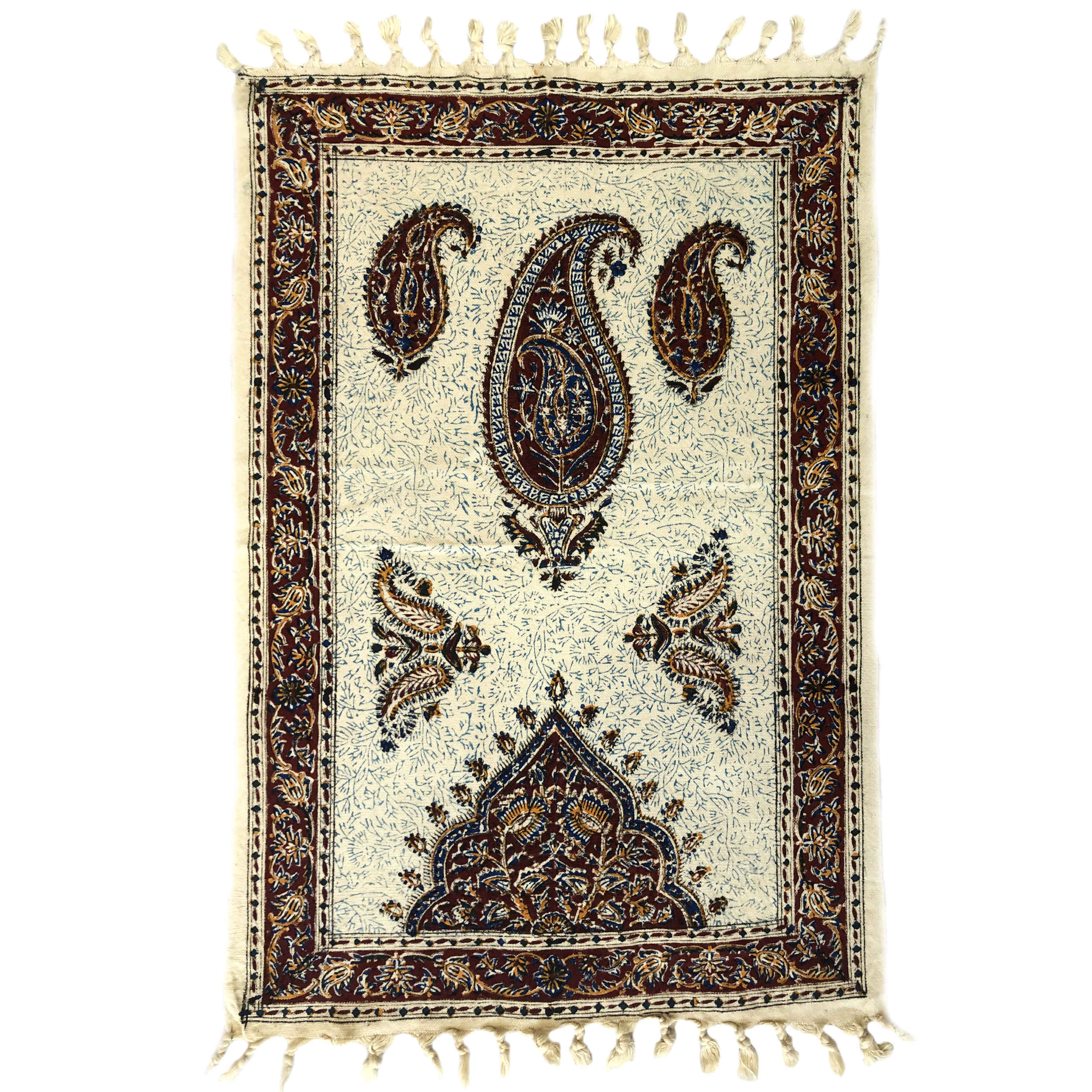 Main image of 伊朗桌布：伊斯法罕传统 Kalamkari 木版印刷 Atrin