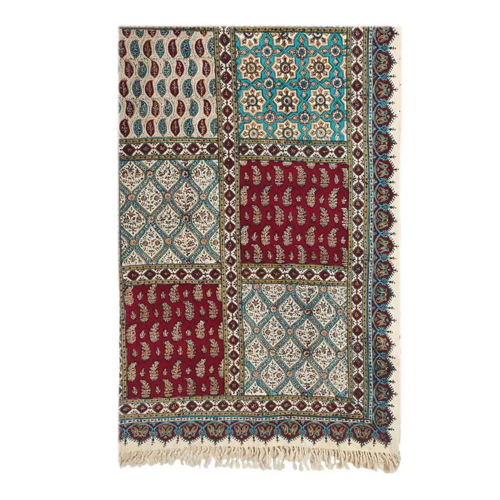 伊朗桌布：伊斯法罕传统卡拉姆卡里印花，哈加尼款