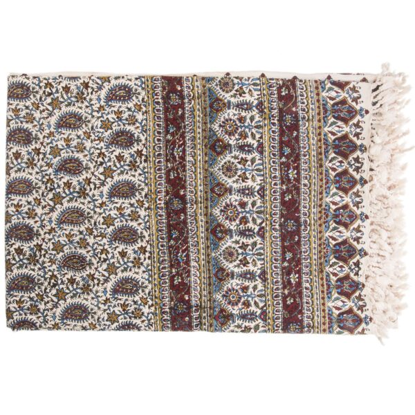 伊朗桌布：伊斯法罕传统卡拉姆卡里印花，Iblue款