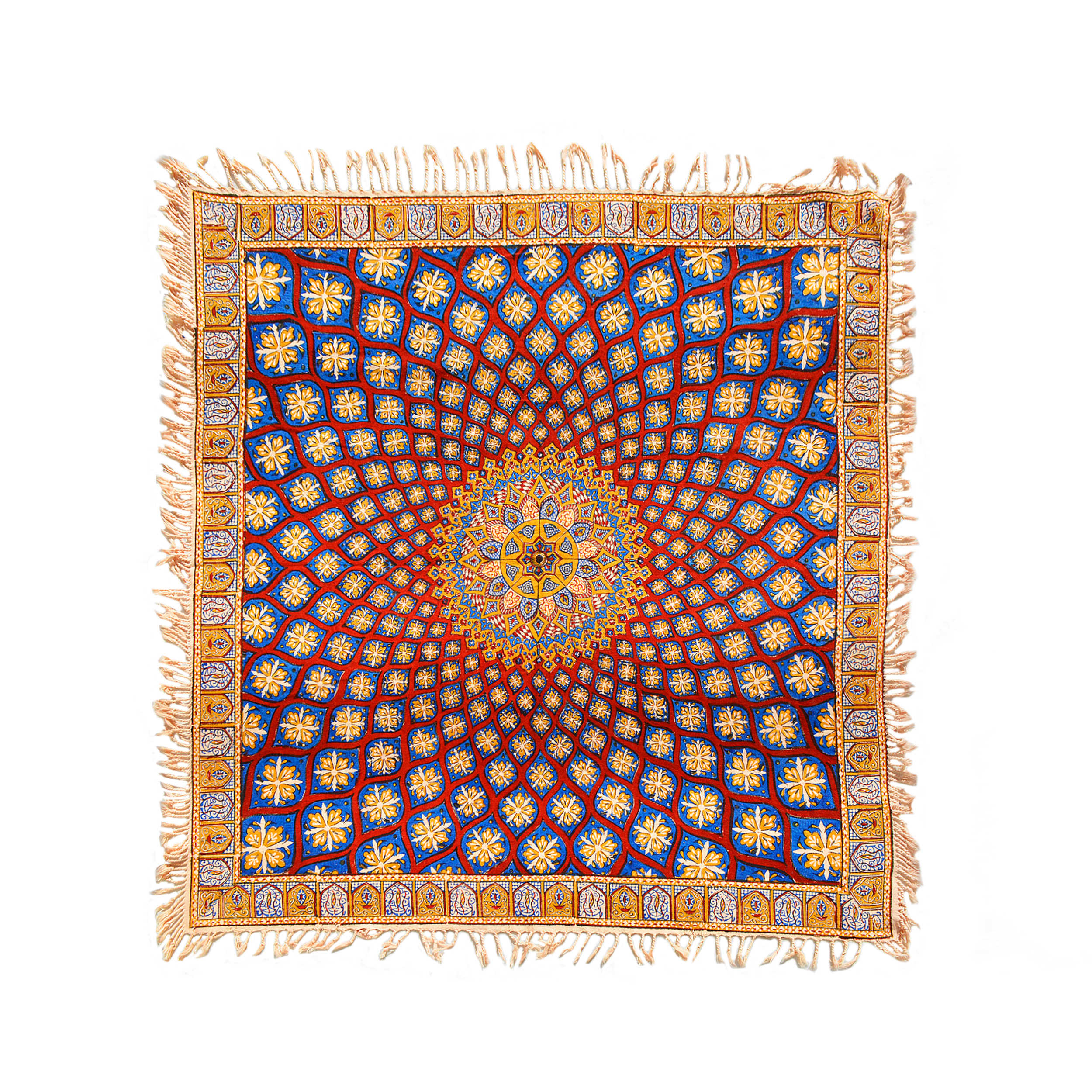 Main image of 伊朗桌布：伊斯法罕传统Kalamkari木版印刷 Khorshid III