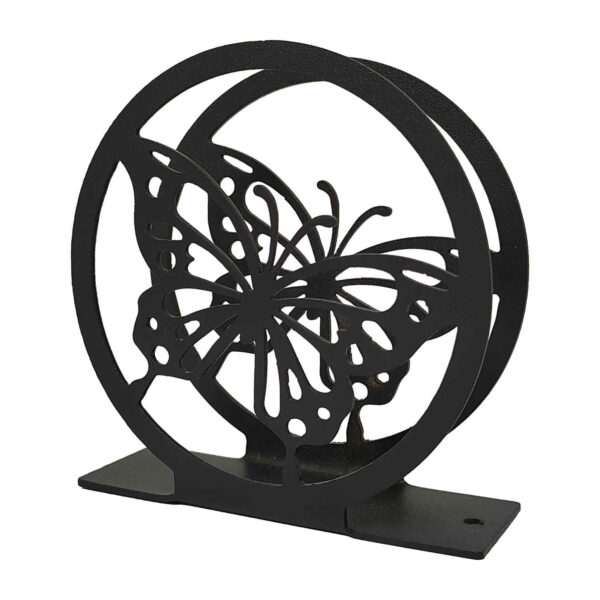 蝴蝶图案纸巾盒 – 黑色设计，适用于任何房间