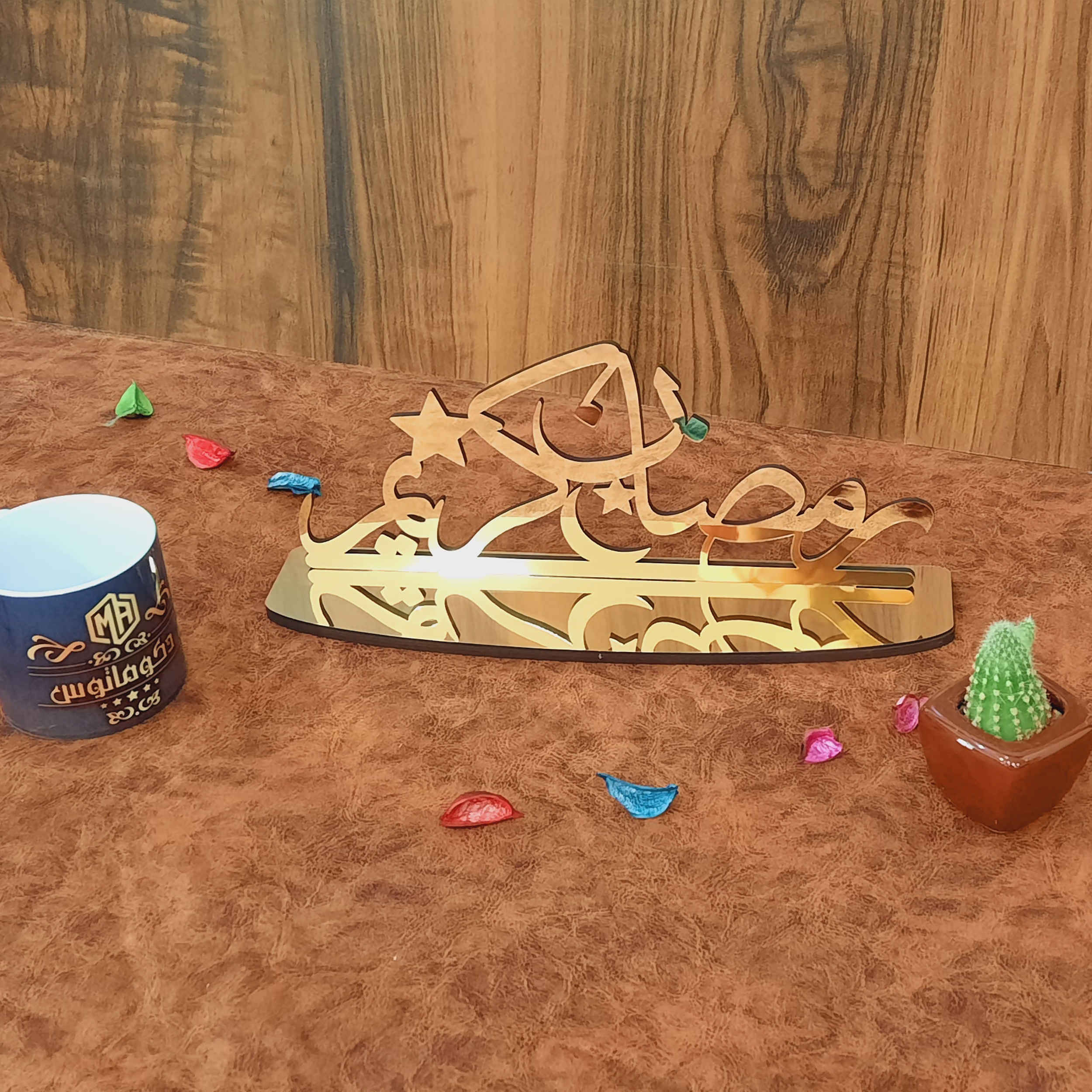 伊斯兰亚克里克桌面烛台——斋月吉祥设计