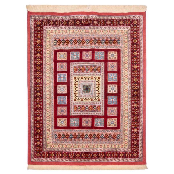 正宗波斯羊毛克里姆地毯 手工编织于霍拉桑 几何图案