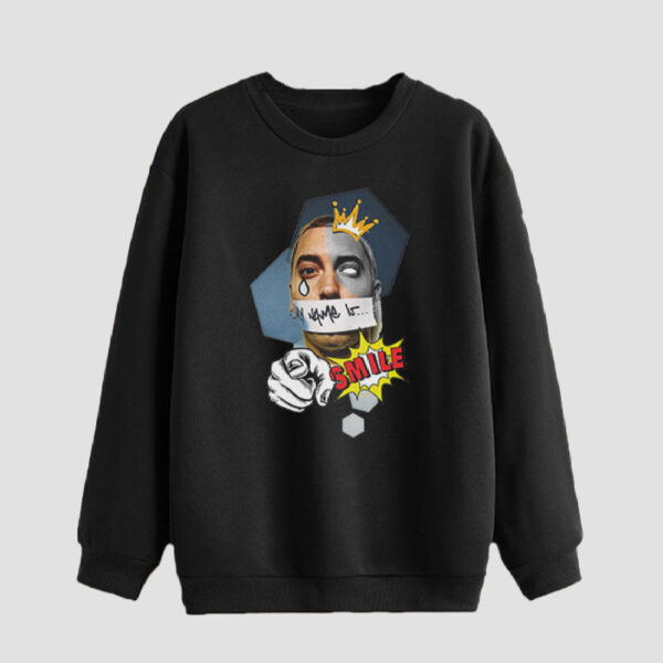 男士圆领卫衣——抽象 Eminem 印花