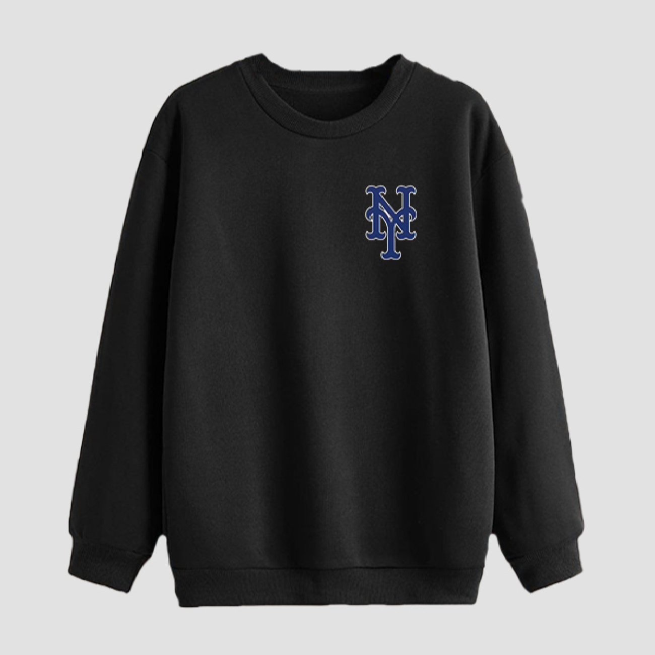 Main image of 男士圆领卫衣——黑色纯棉款冬季保暖