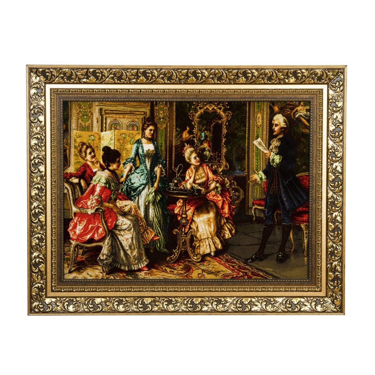 Main image of 手工结制波斯图案地毯，产自大不里士 – 描绘 Arturo Ricci《诗意之夜》