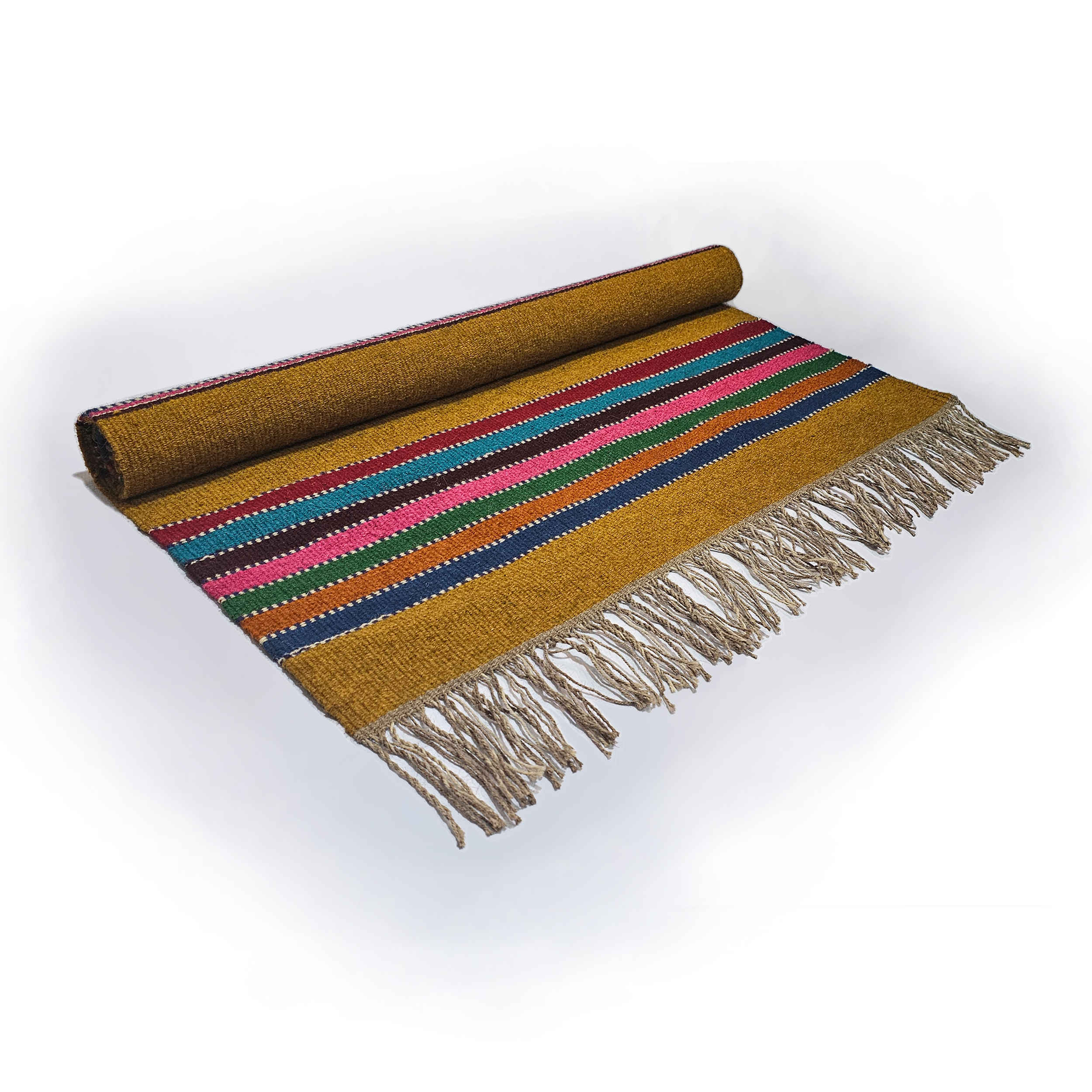 波斯贾吉姆平纹地毯 洛雷斯坦条纹棕色