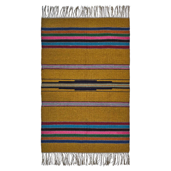 波斯贾吉姆平纹地毯 洛雷斯坦条纹棕色