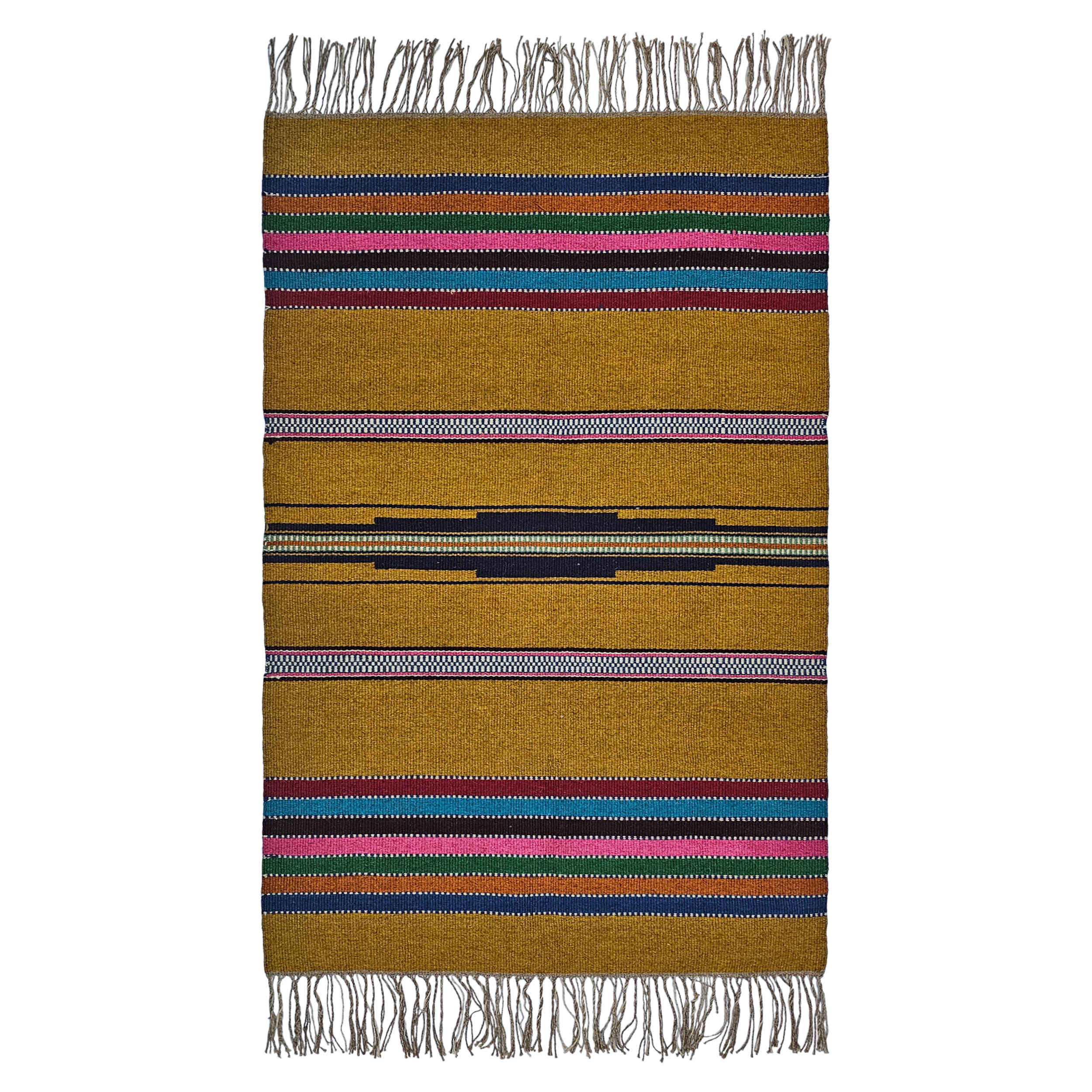 Main image of 波斯贾吉姆平纹地毯 洛雷斯坦条纹棕色