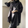 波斯女式双面黑色绉纱大衣