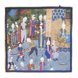 波斯围巾 – 女士灵感来自 Shahnameh 鲜艳图案