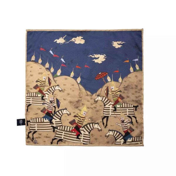 波斯丝质迷你围巾 – 女士奢华鲜艳 Razm 图案