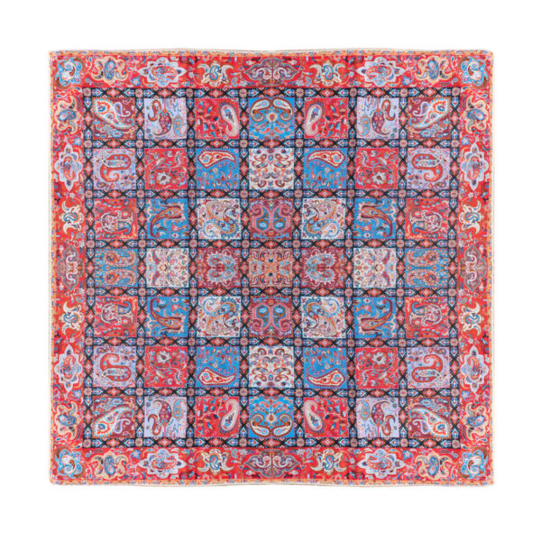 波斯 Termeh 桌布 – 豪华花卉纹理，Zarbaft 款