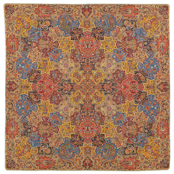 波斯 Termeh 桌布 – 奢华花卉图案，Crystal 款