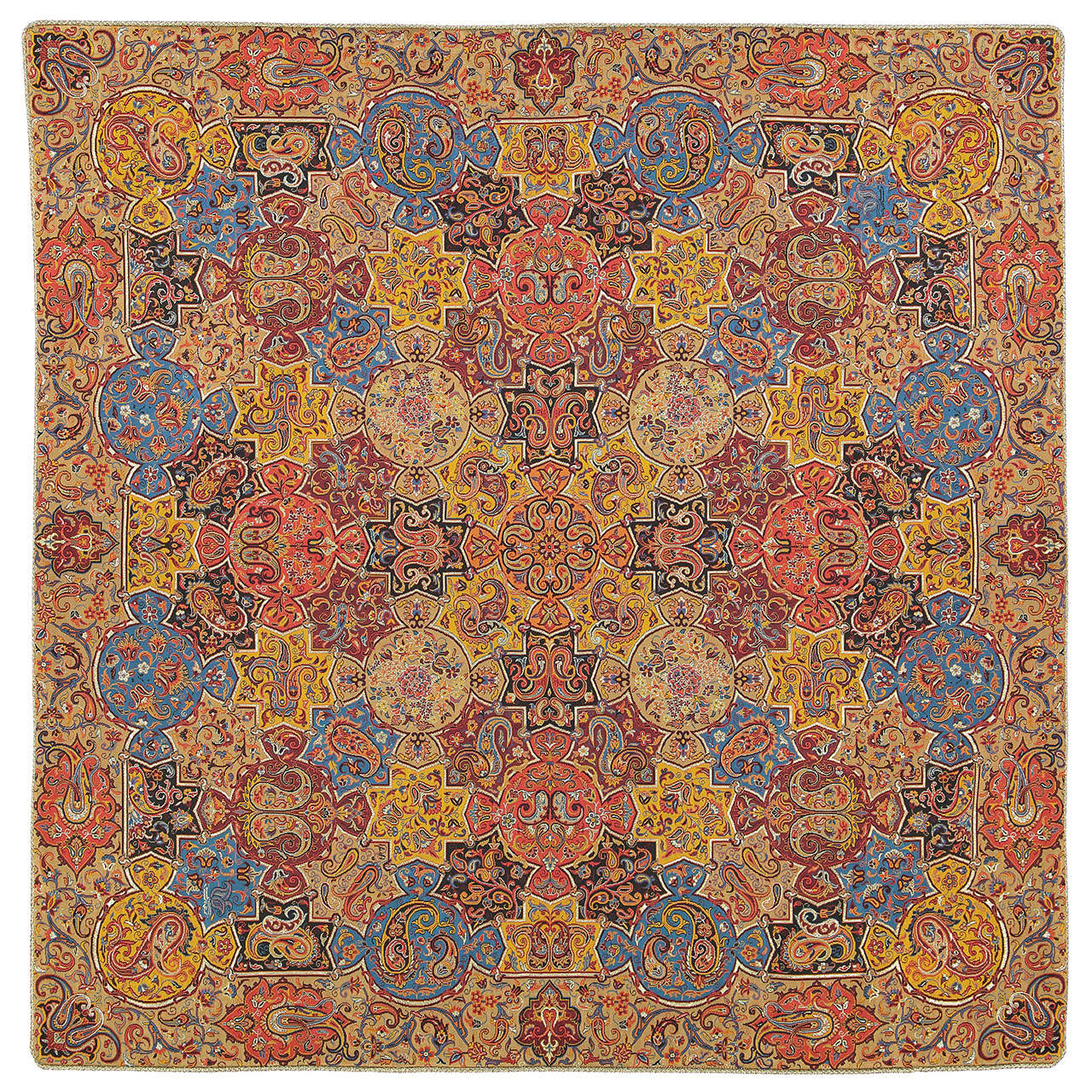 Main image of 波斯 Termeh 桌布 – 奢华花卉图案，Crystal 款