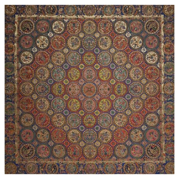 波斯 Termeh 豪华桌布 花卉纹 Haft Khaan 款