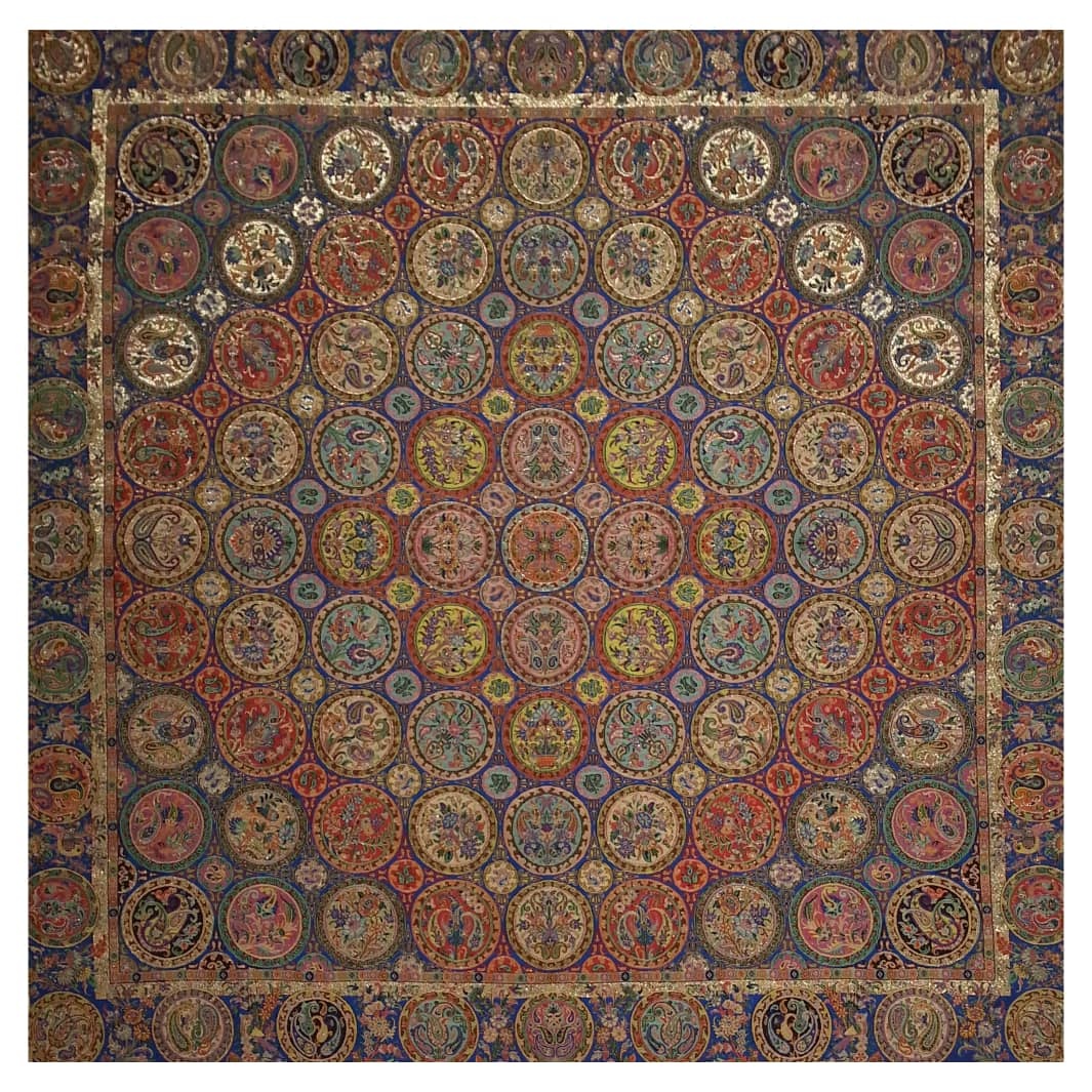 Main image of 波斯 Termeh 豪华桌布 花卉纹 Haft Khaan 款