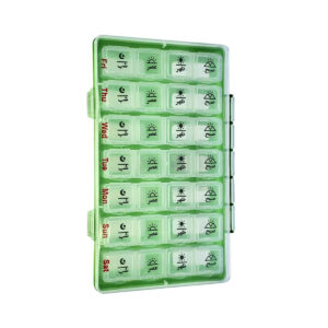 每周药盒 – 每日4次提醒，附波斯语标签