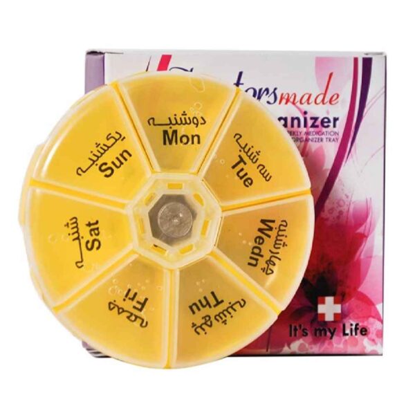 7天药盒 – 4格设计，附波斯语标签