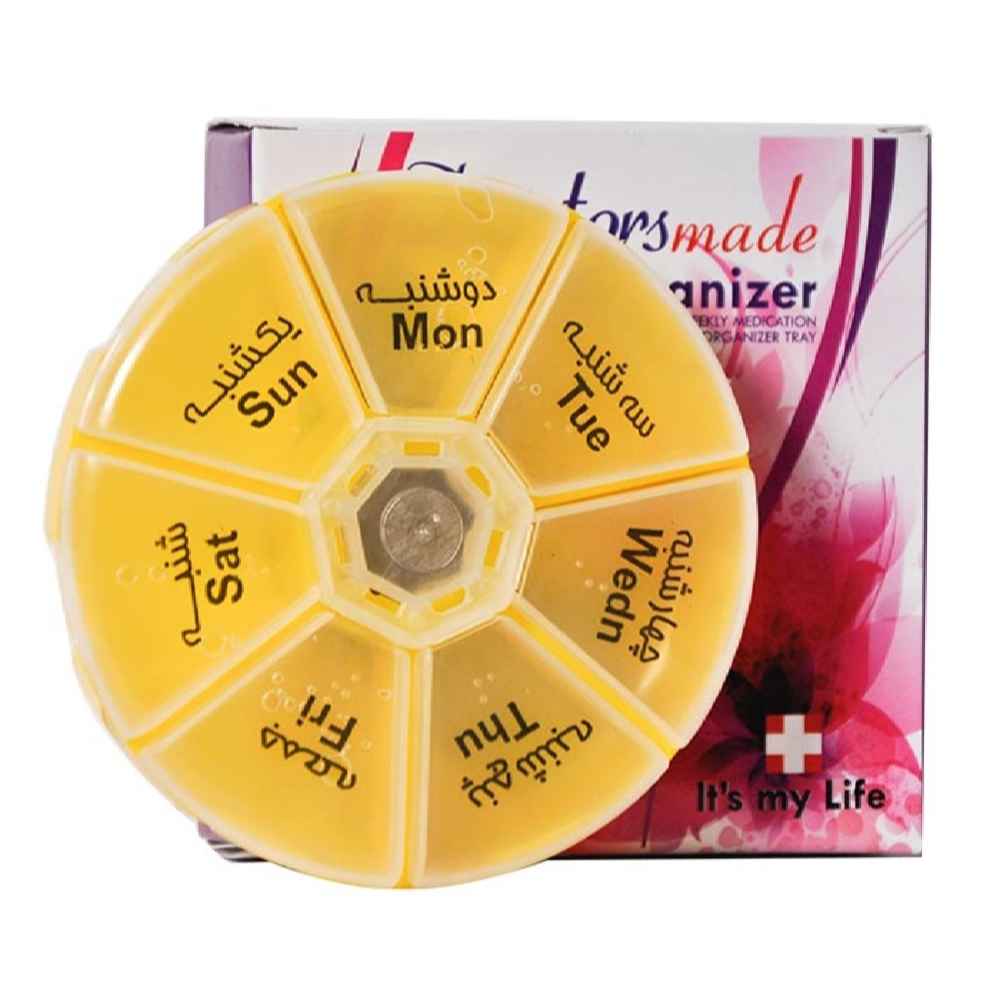 Main image of 7天药盒 – 4格设计，附波斯语标签