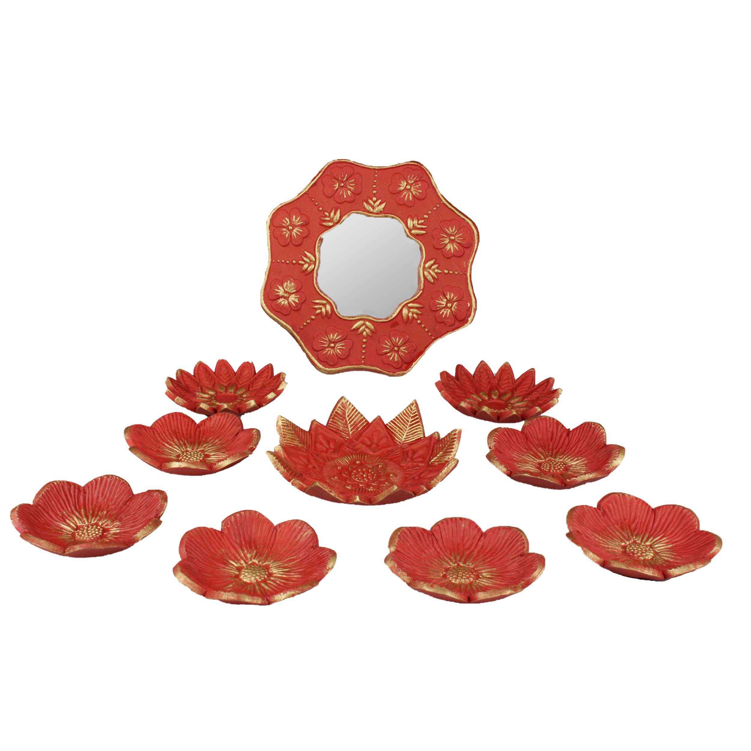 Main image of 陶器哈夫特·辛套装——带镜子，适合波斯新年