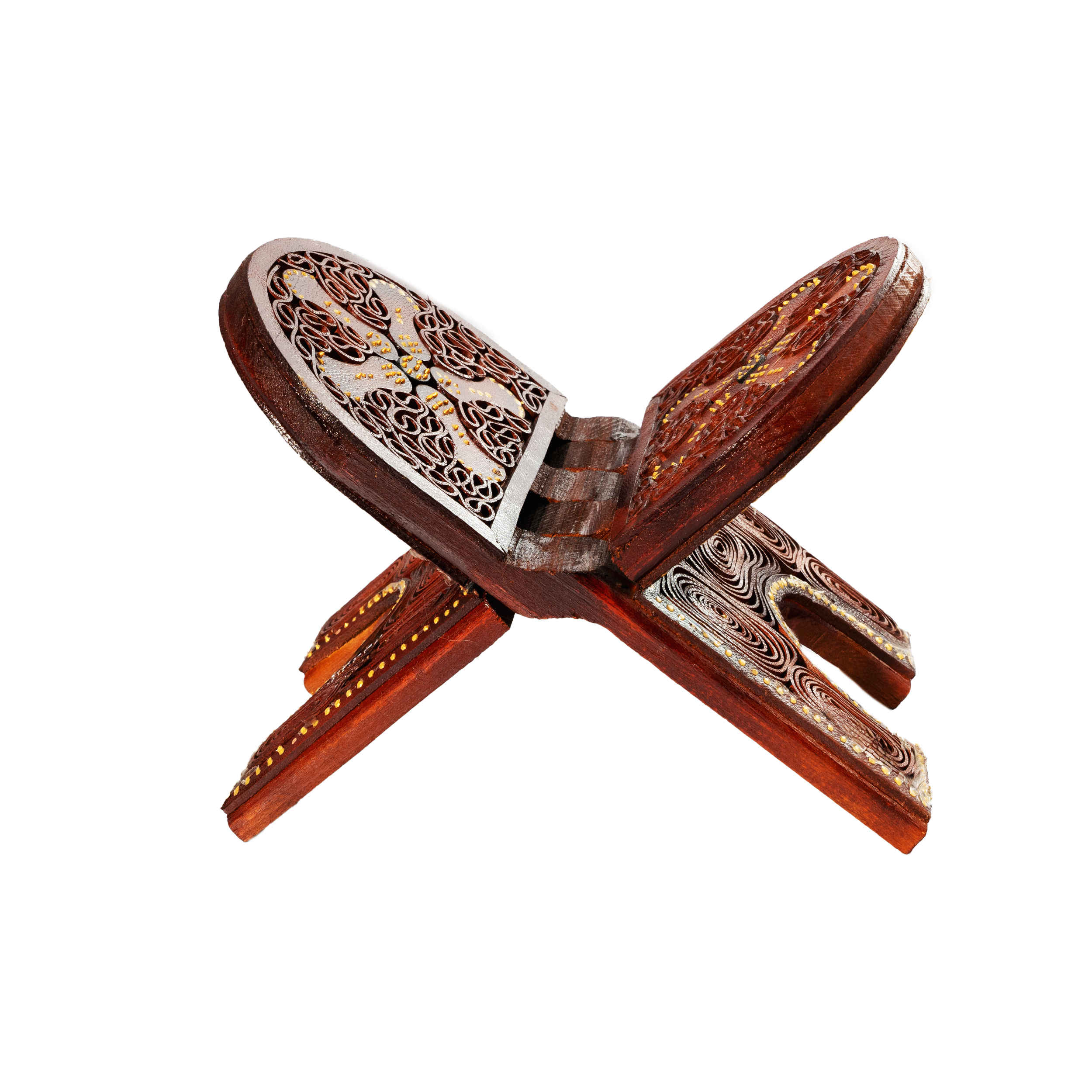 Main image of 可折叠木制《古兰经》支架——骆驼皮材质