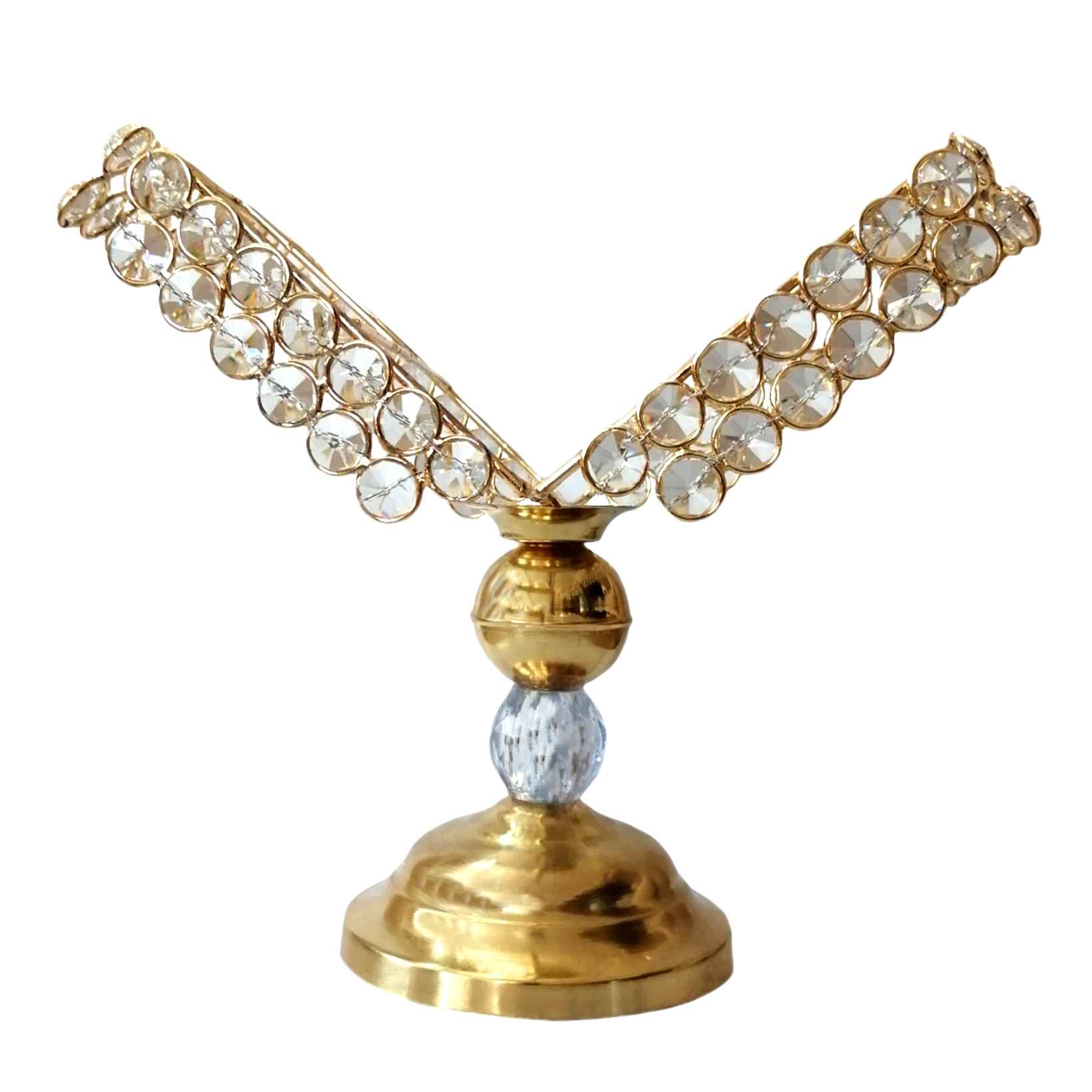 Main image of 金属《古兰经》支架——带水晶设计，适合新娘仪式